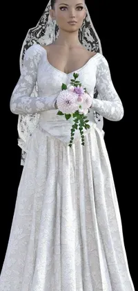 Flower Dress Bride Live Wallpaper