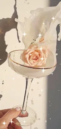 Flower Drinkware White Live Wallpaper
