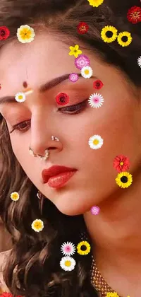 Flower Face Head Live Wallpaper