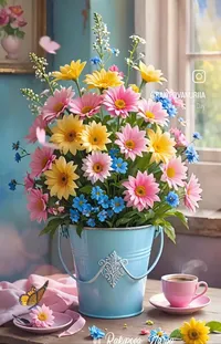 Flower Flowerpot Tableware Live Wallpaper
