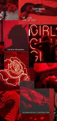 Flower Font Red Live Wallpaper
