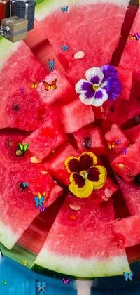 Flower Food Watermelon Live Wallpaper