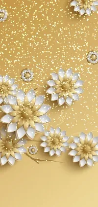 Flower Gold Petal Live Wallpaper
