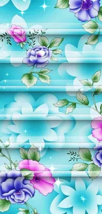 Flower Green Blue Live Wallpaper