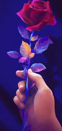 Flower Hand Plant Live Wallpaper