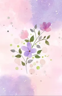 Flower Leaf Paint Live Wallpaper