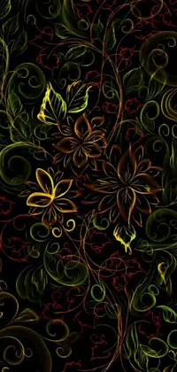 Flower Leaf Textile Live Wallpaper