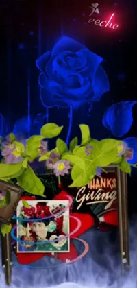Flower Light Blue Live Wallpaper