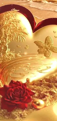 Flower Light Gold Live Wallpaper
