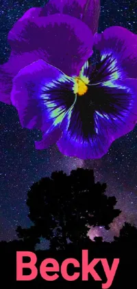 Flower Light Purple Live Wallpaper