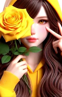 Flower Lip Hairstyle Live Wallpaper