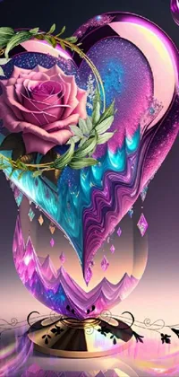 Flower Liquid Purple Live Wallpaper