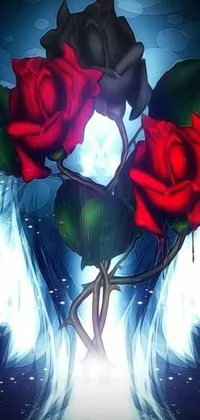 Flower Painting Rose Live Wallpaper