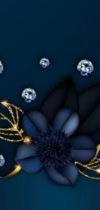 This mesmerizing live wallpaper for your phone showcases a stunning digital art depiction of a beautiful flower