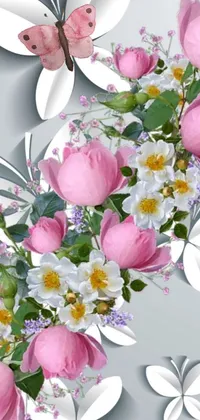 Flower Petal Dishware Live Wallpaper