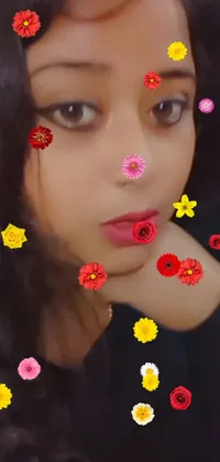 Flower Petal Eyebrow Live Wallpaper