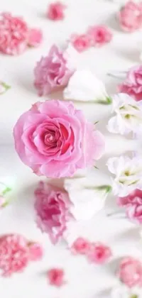 This pink and white floral live wallpaper is perfect for those who adore dreamy aesthetics