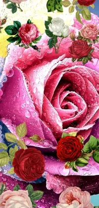 This delightful phone live wallpaper features a stunning close-up of a rose