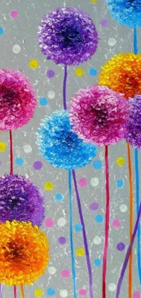 Add a cheerful and vibrant touch to your phone's background with this flower live wallpaper