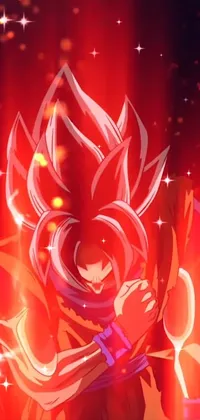 This phone wallpaper is an epic close-up of a powerful individual wielding a sharp sword and enveloped by fiery flames