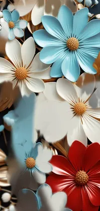 Flower Picture Frame White Live Wallpaper