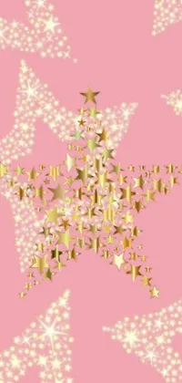 Looking for an enchanting live wallpaper for your phone background? Look no further than this mesmerizing design! Featuring a stunning golden star against a dreamy pink backdrop, this wallpaper is guaranteed to help you relax and unwind