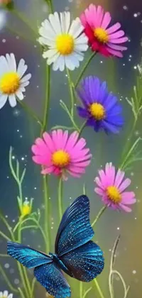 Flower Plant Butterfly Live Wallpaper