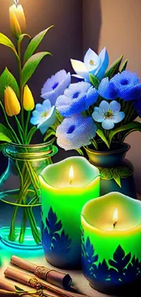 Flower Plant Candle Live Wallpaper