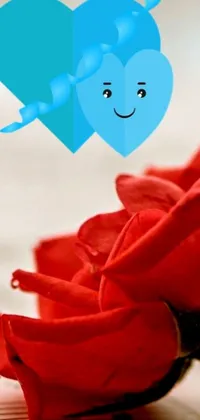 The Red Rose Live Wallpaper is a stunning and romantic addition to any phone screen
