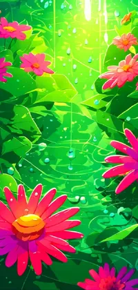 Flower Plant Green Live Wallpaper
