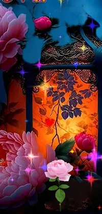 Flower Plant Light Live Wallpaper