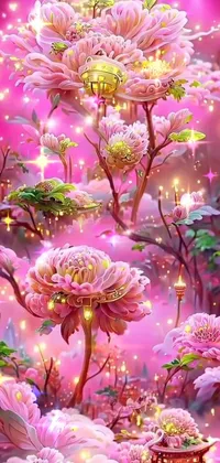 Flower Plant Light Live Wallpaper