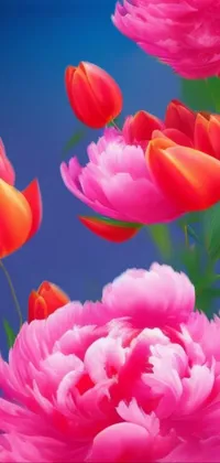 peonies and tulips Live Wallpaper