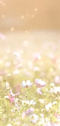 the fields of flowers  Live Wallpaper