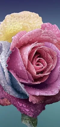 Get lost in the beauty of this mobile wallpaper featuring a vibrant and highly detailed giant rose flower