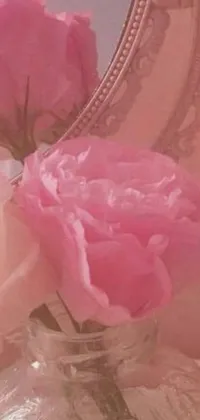 This pink and white rose live wallpaper is a beautiful addition to any device