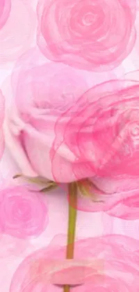 This phone live wallpaper features a stunning digital rendering of pink rose blooms that will enchant anyone who gazes at it