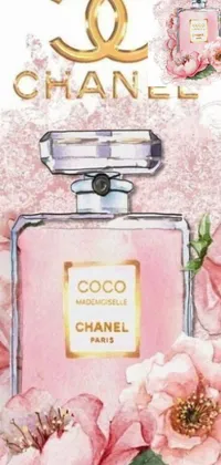 Chanel Perfume Bottle / Pink flowers Phusion - Live Wallpaper - free  download