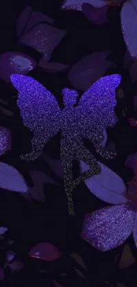 This purple butterfly phone live wallpaper features a stunning digital art design