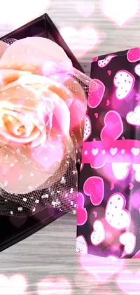 This pink rose live wallpaper is stunning