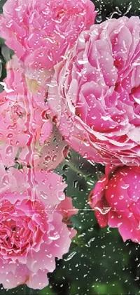 This phone live wallpaper features a beautiful bunch of highly ornamental pink flowers, inspired by the romanticism period