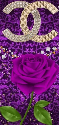 Enhance the appearance of your mobile phone with this vibrant live wallpaper, featuring a stunning purple rose against a matching background
