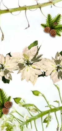 This phone live wallpaper is a stunning digital painting by Susan Heidi featuring a bunch of flowers on a wooden table