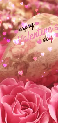 Download this beautiful phone live wallpaper depicting a bunch of vibrant pink roses, the ultimate expression of romance