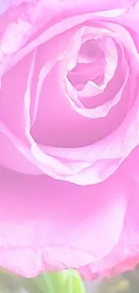 This phone live wallpaper features a stunning close-up shot of a pink rose with water droplets