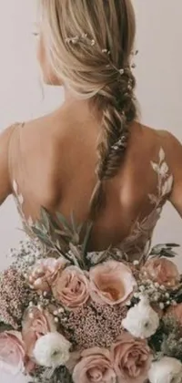 This live phone wallpaper showcases a beautiful bride dressed in an elegant wedding gown