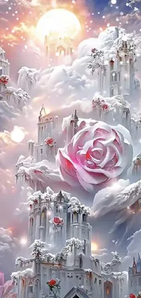 If you're looking for a captivating live wallpaper for your phone, then look no further than this stunning piece by Alexander Kucharsky! Featuring a beautiful castle rising high above the clouds, with a delicate rose blooming in the foreground, this live wallpaper is simply mesmerizing