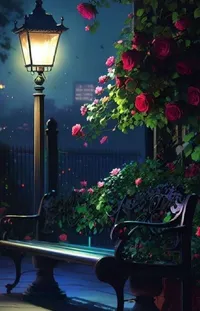 Flower Plant Street Light Live Wallpaper