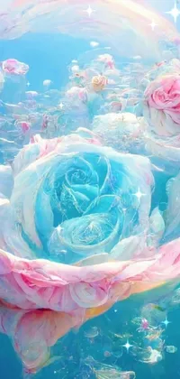 The "Floating Rose" live wallpaper for phones is a romantic representation of nature's beauty