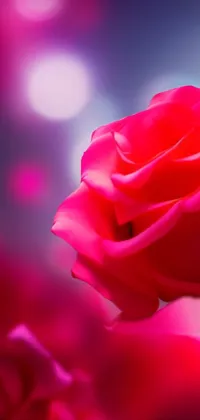 red rose and petals  Live Wallpaper